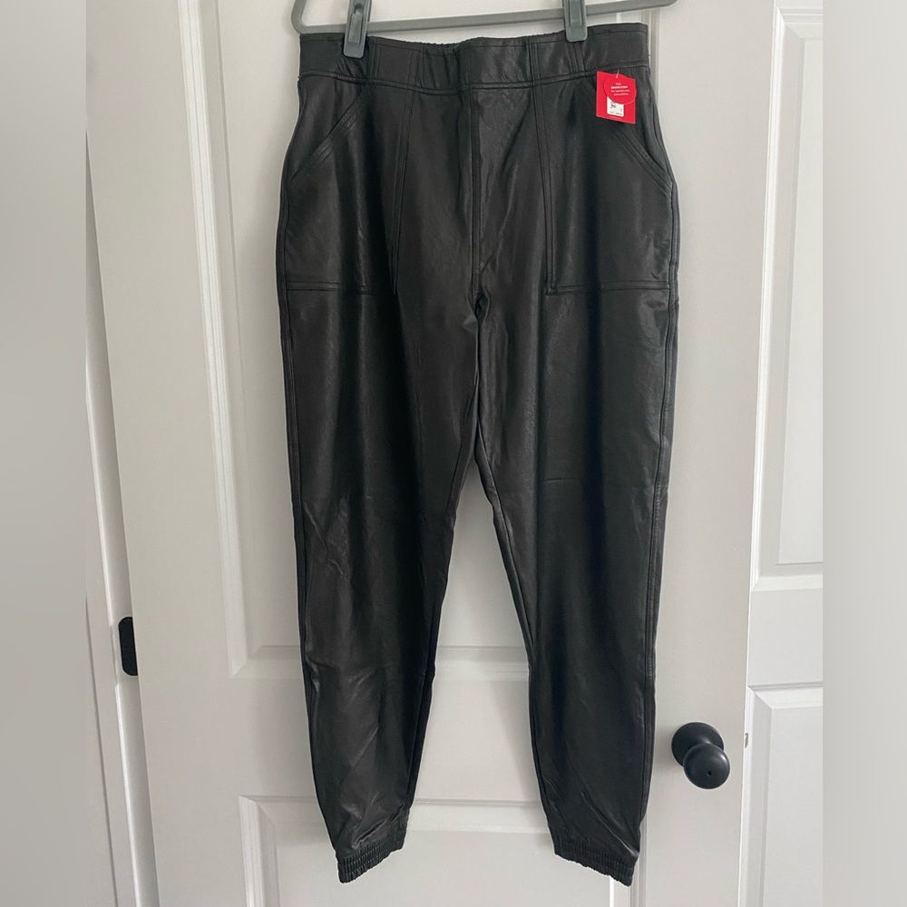 Spanx Faux Leather Jogger Pants